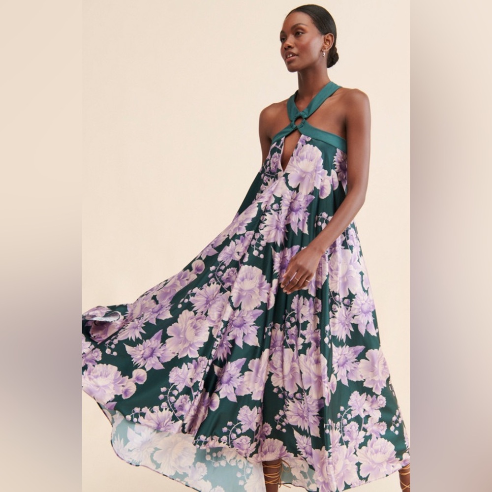 Arabella Printed Maxi Dress / Size S